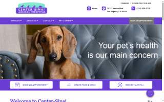 Center Sinai Animal Hospital website