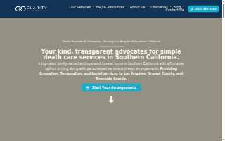 Clarity Funerals & Cremation of Los Angeles website