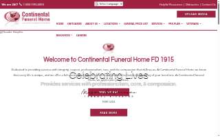 Continental Funeral Home Los Angeles website