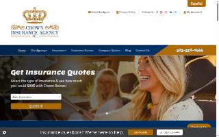 Crown Reinas Insurance Agency website