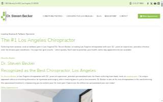 Dr. Steven Becker Los Angeles Chiropractor website