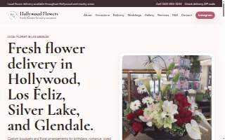 Hollywood Flowers website