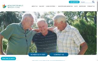 Hollywood Hills Senior Living website