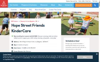 Hope Street Friends KinderCare website