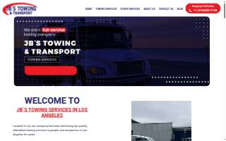 Jb's Towing and Transport & servicio De grua website