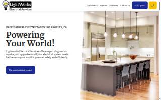 LightWorks Electrical Services website