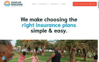 Simpler Horizons Insurance Solutions website