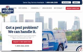 Stanley Pest Control of Los Angeles website