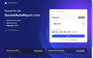 Sunset Auto Repair website