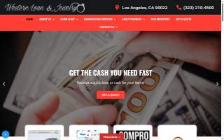 Western Loan & Jewelry Exchange of Los Angeles website
