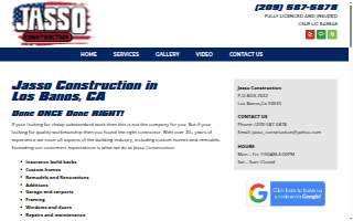 Jasso Construction website