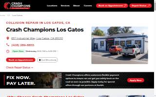 Crash Champions Collision Repair Los Gatos website