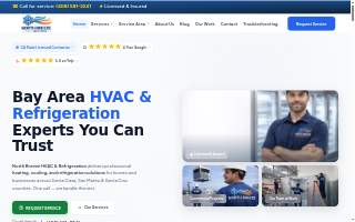 North Breeze HVAC & Refrigeration website