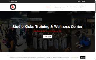 Studio Kicks Training Center website