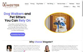 Wagster Pet Care Dog Walking & Pet Sitting website