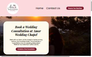 Amor Wedding Chapel website