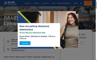 BAART Programs Lynwood website