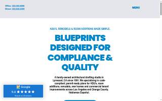 Diaz BluePrint & Drafting Services website