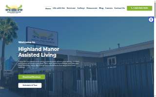 Highland Manor Assisted Living website