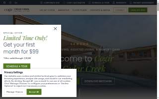 Cogir of Cedar Creek website
