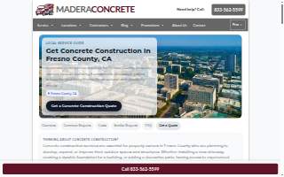 Concrete Contractors Fresno website