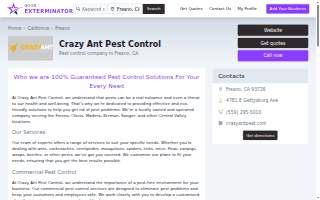 Crazy Ant Pest Control website