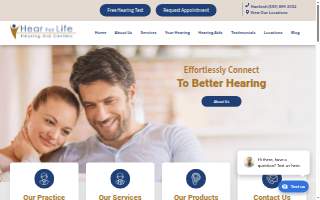 Hear for Life Hearing Aid Center of Madera website