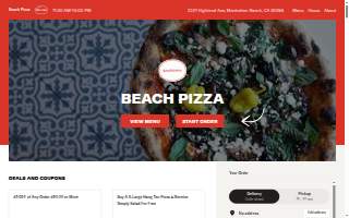 Beach Pizza website