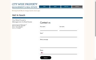 City Wide Property Management& Real Estate website