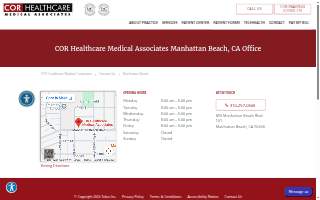 COR Healthcare Medical Associates of Manhattan Beach website