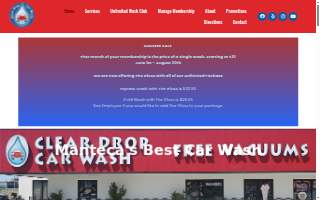 Clear Drop Car Wash website