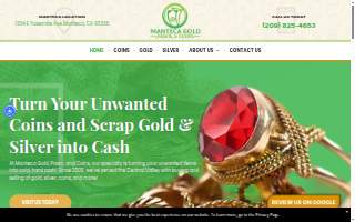 Manteca Gold, Pawn & Coins website