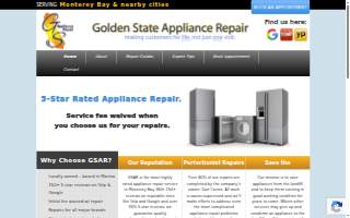 Golden State Appliance Repair of Marina website