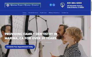 Marina Family Dental Center website