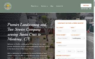 Pacific Garden Landscaping website