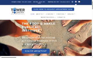 Tower Podiatry Marina Del Rey website
