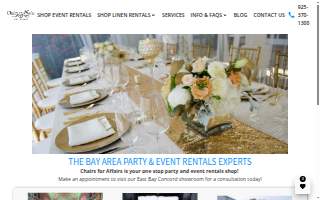 Chairs for Affairs Event Rentals website