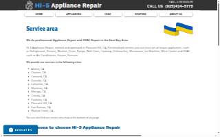 Hi-5 Appliance Repair website
