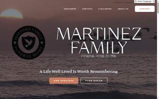 Martinez Family Funeral Home website