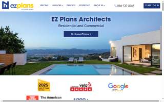 EZ Plans Architects website