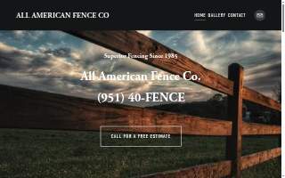 All American Fence of Menifee website