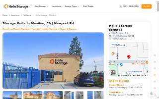 Hello Storage - Menifee website