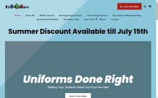 Tri-Lakes Sportswear website