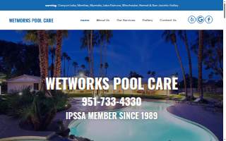 Wetworks Pool Care website