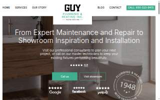 Guy Plumbing & Heating Services website