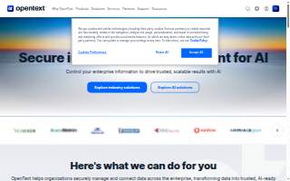 OpenText website