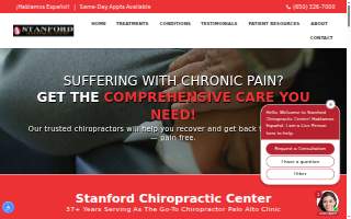 Stanford Chiropractic Center of Menlo Park website