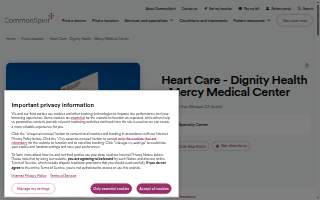 Heart Care - Dignity Health - Mercy Medical Center website