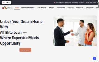 All Elite Loan, Inc. of Millbrae website