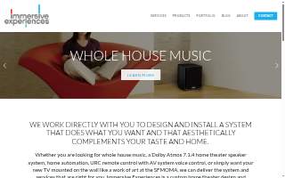 Immersive Experiences - Home Theater Design & Installation website